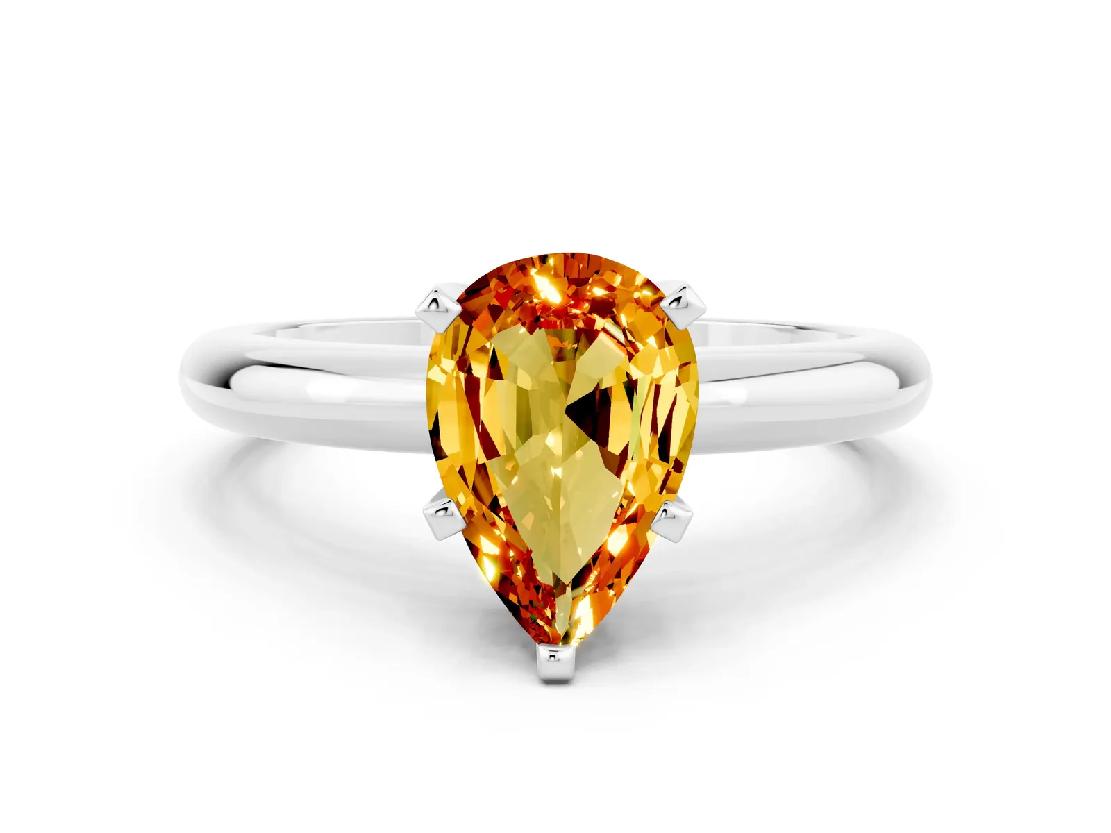 Round Diamond Hidden Halo Drop Earrings Yellow gold