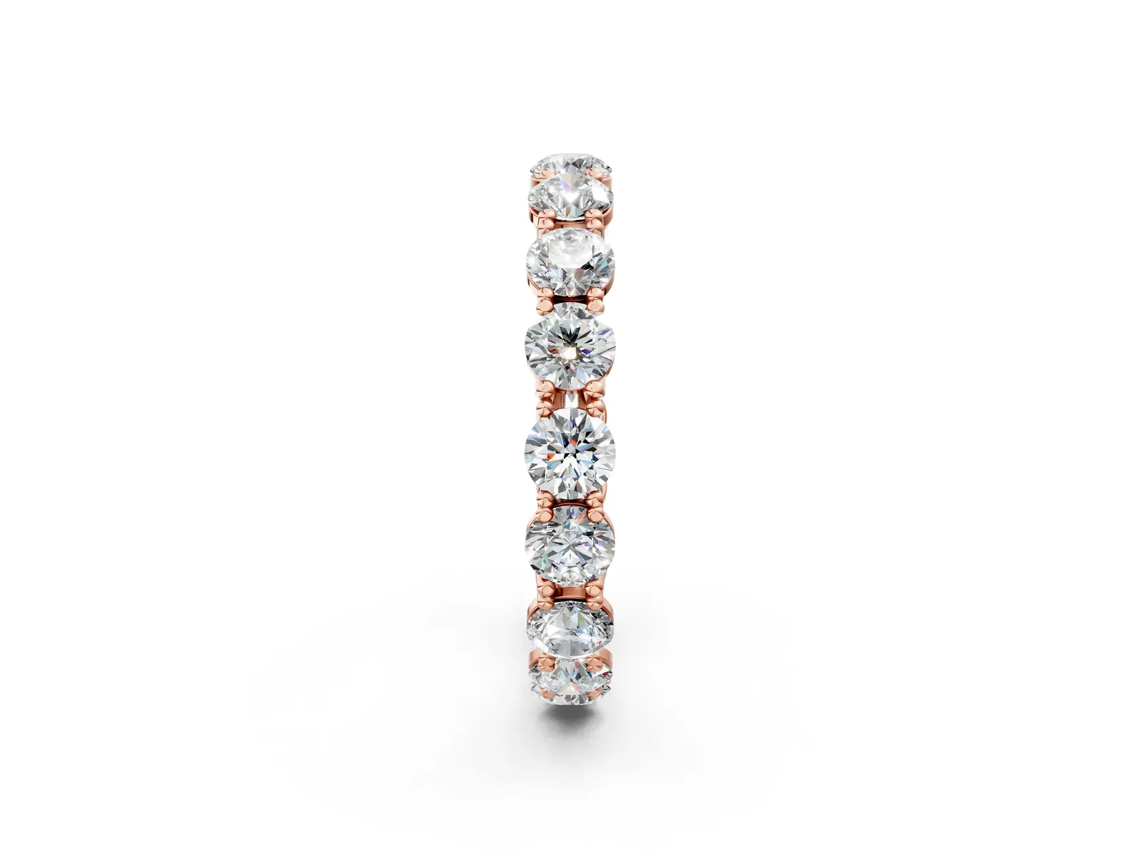 Round Diamond Woven Full Eternity Band Rose gold